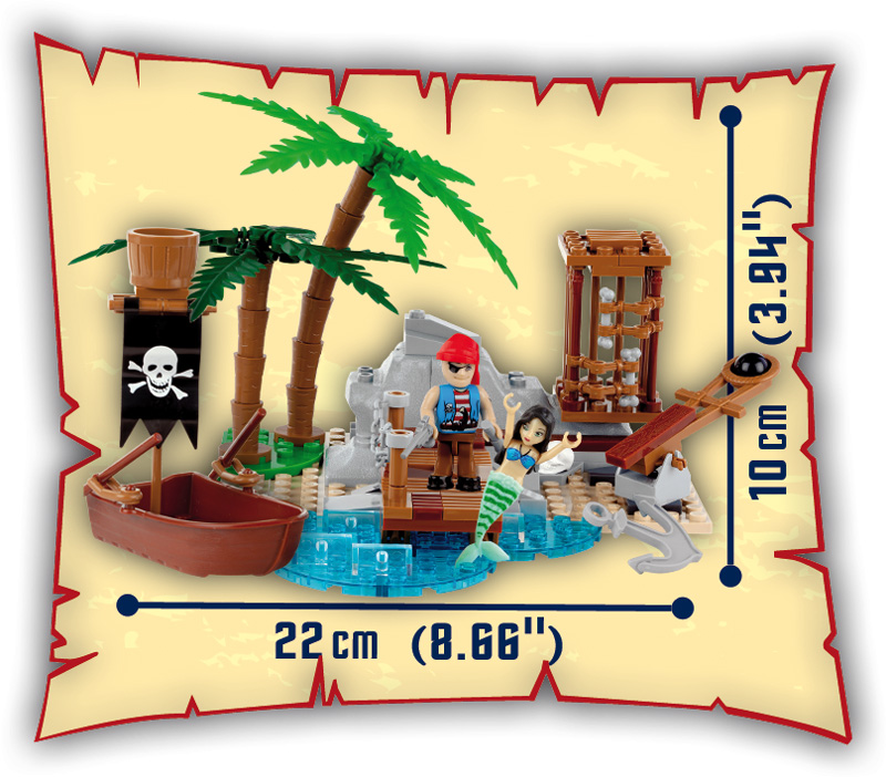 Piraten Mermaid Rescue 6023 Set Maße