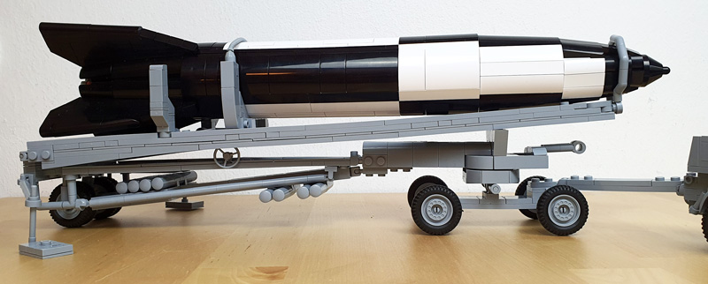 COBI Limited Edition 3119 V2 Rocket & SS100 Transporter Set gebaut vollständig Rakete auf Meillerwagen