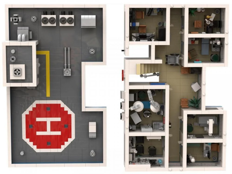 BlueBrixx modernes Krankenhaus 104725 Produktbild