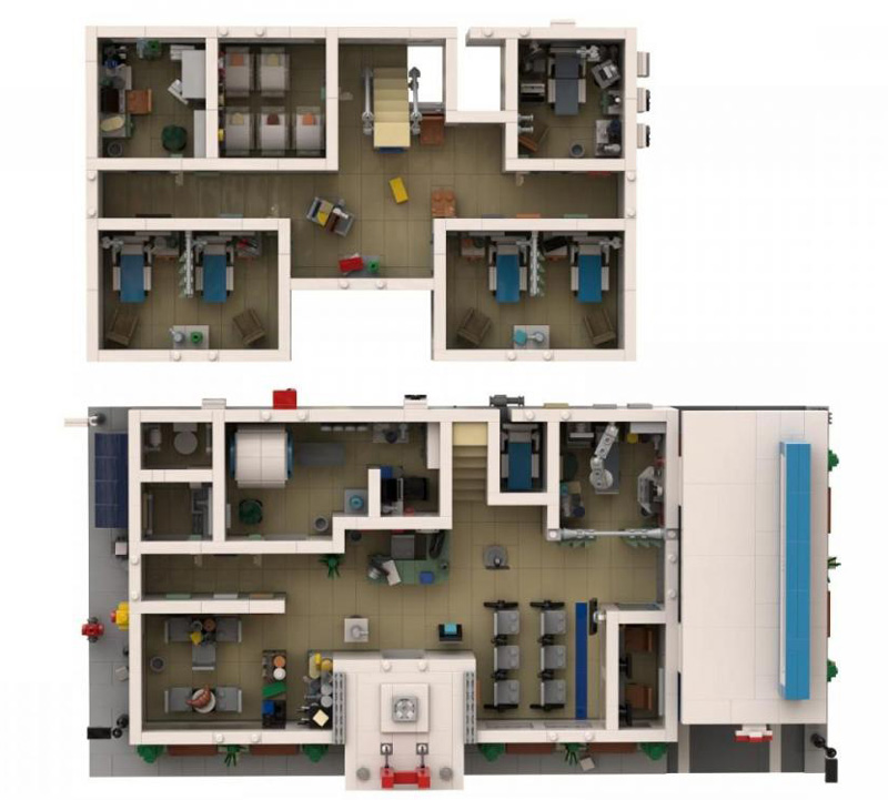 BlueBrixx modernes Krankenhaus 104725 Produktbild