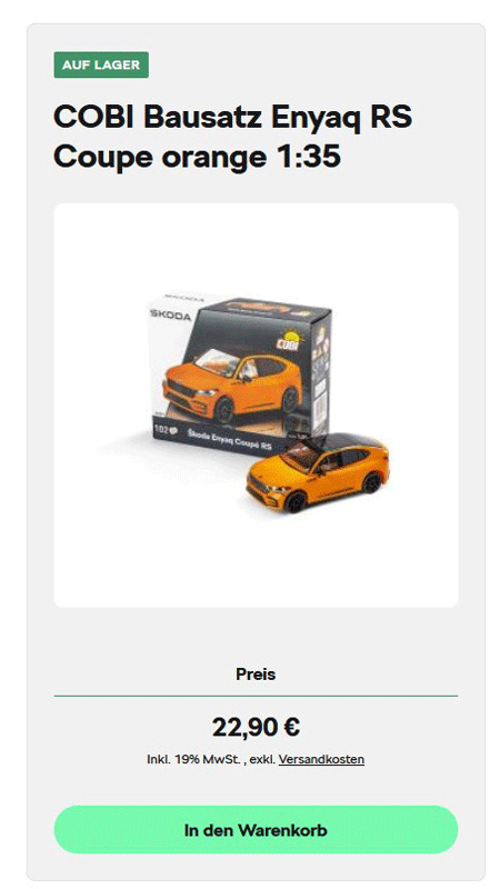 COBI Skoda 24581 Enyaq Coupe RS