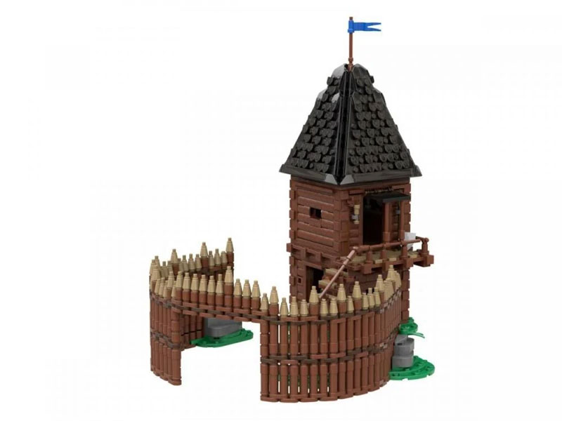 BlueBrixx Lagerverkauf Wachturm mit Palisade 103975