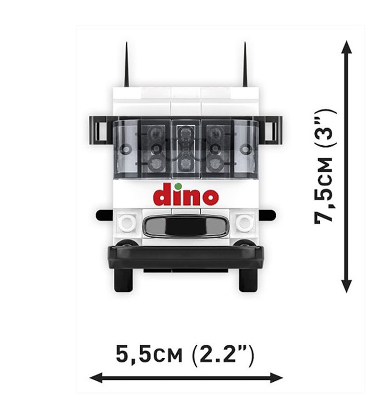 COBI 1381 Dino LKW Set Maße Front