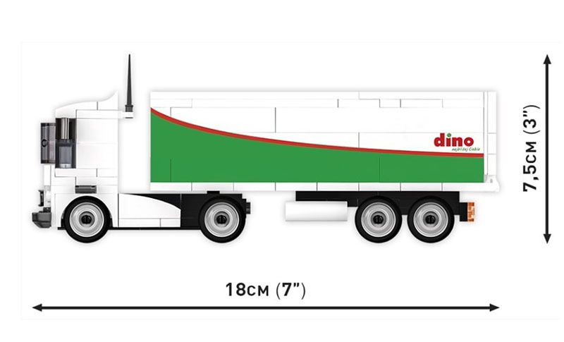 COBI 1381 Dino LKW Set Maße Seite