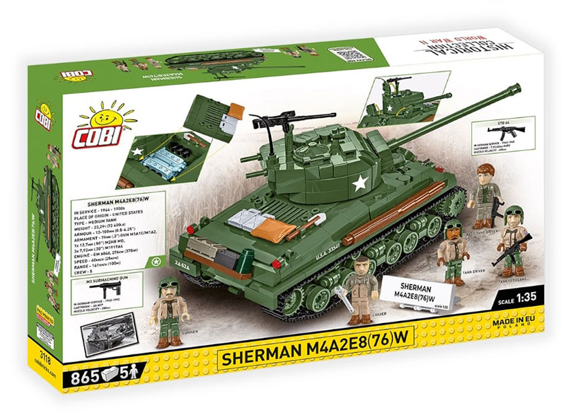 COBI 3118 Sherman M4A2E8 Box Back