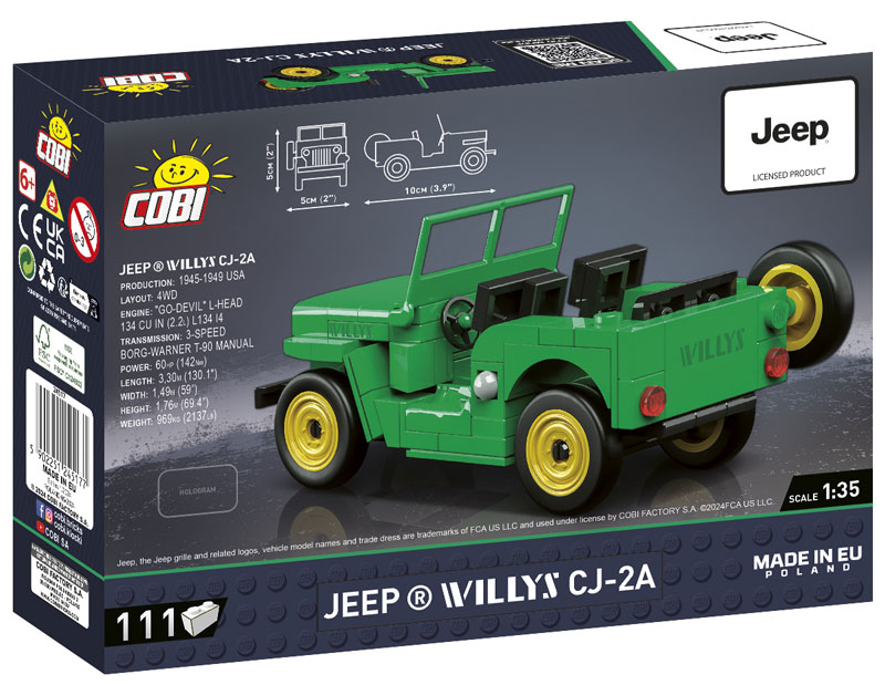 COBI Jeep Willys CJ-2A grün 24517 Box Back