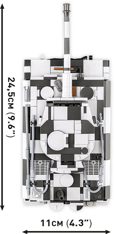 COBI 3122 Limited Edition Panzer VI Tiger Draufsicht und Maße