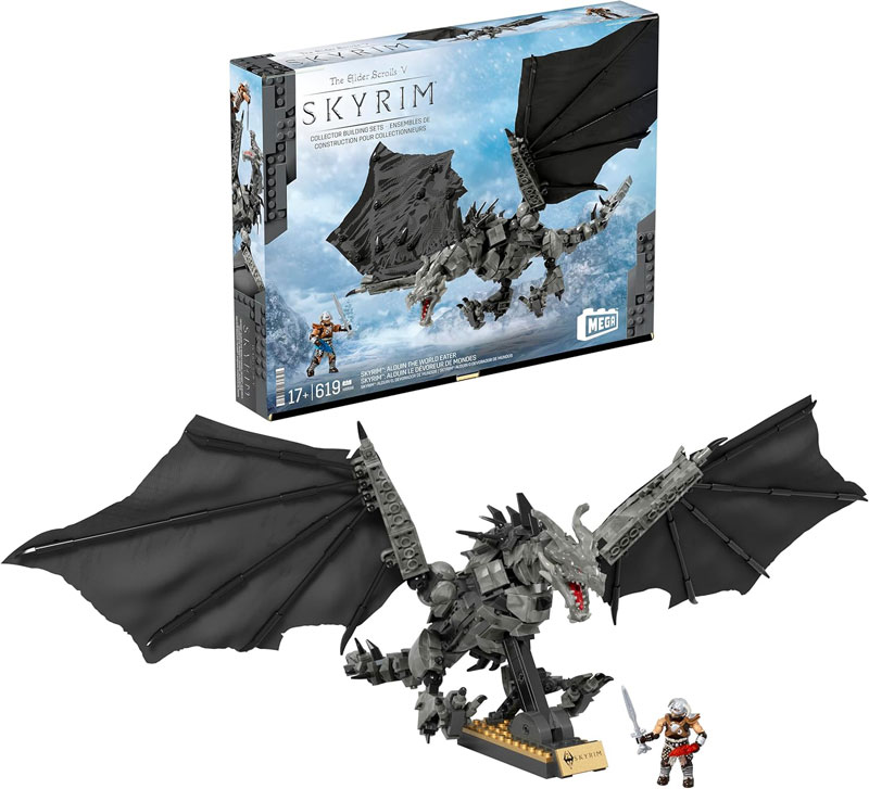 MEGA Skyrim Alduin the World Eater HXR98 Box und Set