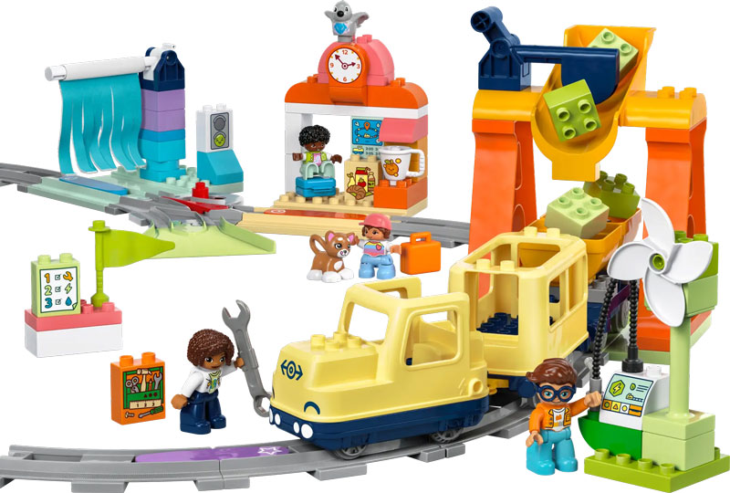 LEGO Duplo Eisenbahn Neuheiten Große interaktive Eisenbahn 10428 Set Inhalt