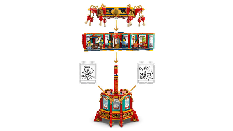 LEGO Lunar New Year chinesisches Neujahrsfest 2025 Wandelnde Laterne 80116 Set