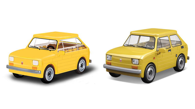 COBI Fiat 126p Maluch 24530 altes und neues Set Collage