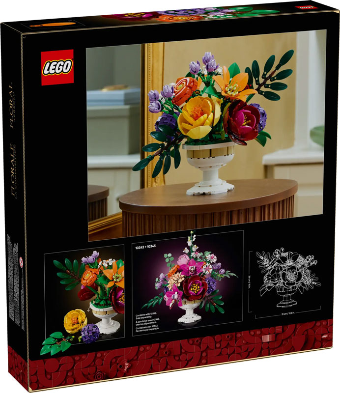 LEGo Botanical Collection Blumengesteck 10345 Box Back