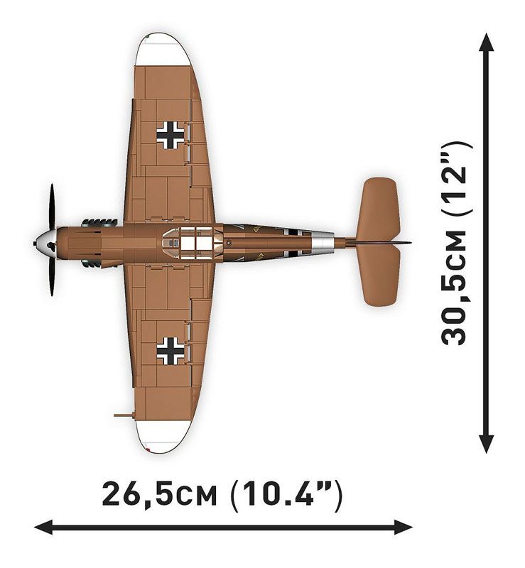 COBI 5761 Messerschmitt Bf 109 G Set Maße