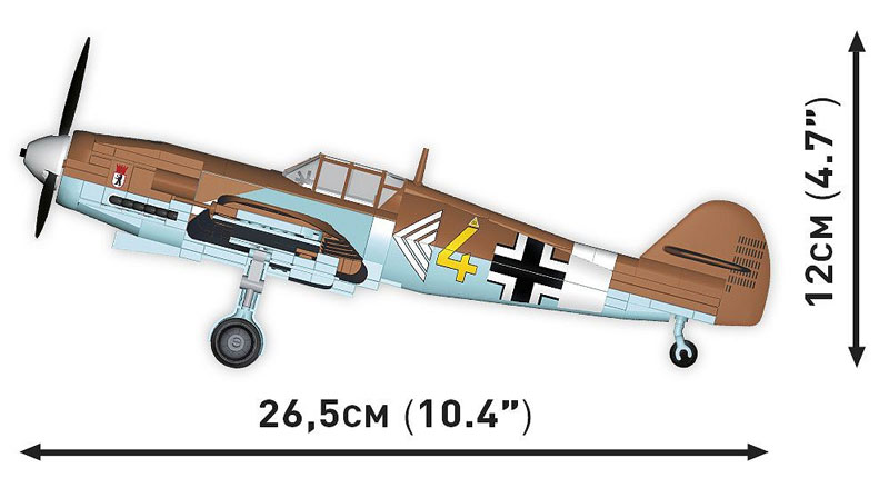 COBI 5761 Messerschmitt Bf 109 G Set Maße