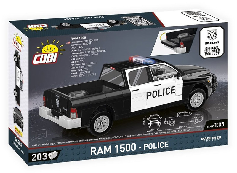 COBI 24608 RAM 1500 Polizei Box Back