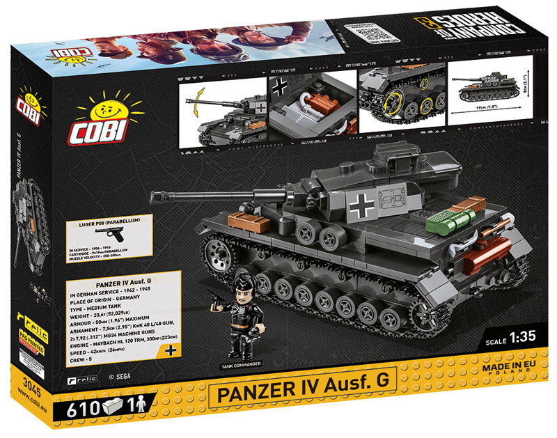 COBI 3045 Panzer IV Ausf. G Company of Heroes 3 Box Back