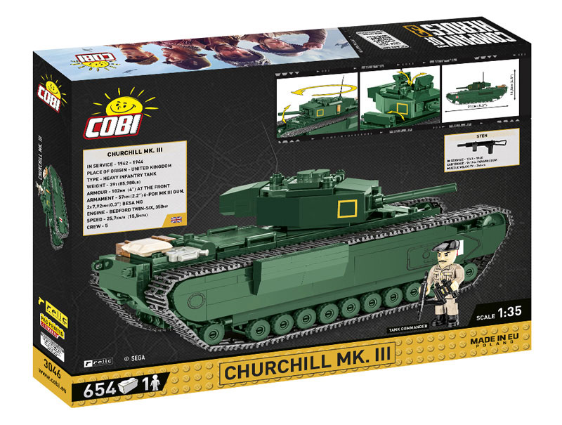 COBI 3046 Company of Heroes 3 Churchill MK III Box Back