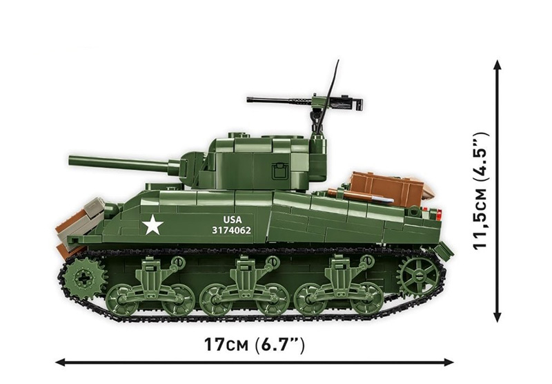 COBI 3126 M4A1 Sherman Set Maße