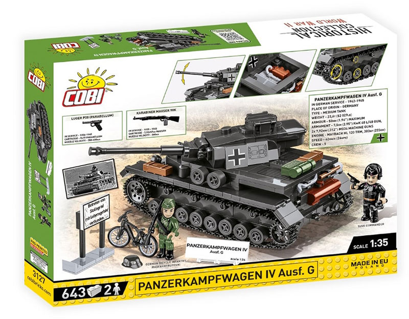 COBI 3127 Panzerkampfwagen IV Ausf. G Box Back