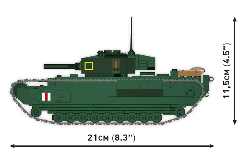 COBI 3128 Mark IV Churchill Set Seite Maße