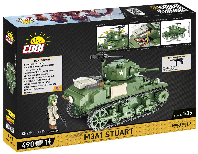 COBI M3 Stuart 3048 Company of Heroes 3 Box Back