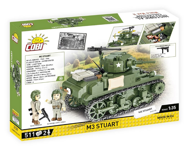 COBI 3129 M3 Stuart Box Back