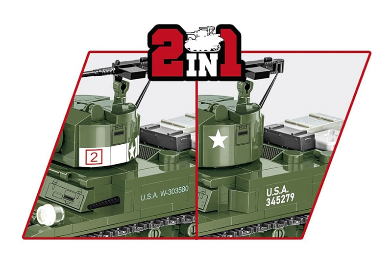 COBI 3129 M3 Stuart Set Detail 2-in-1