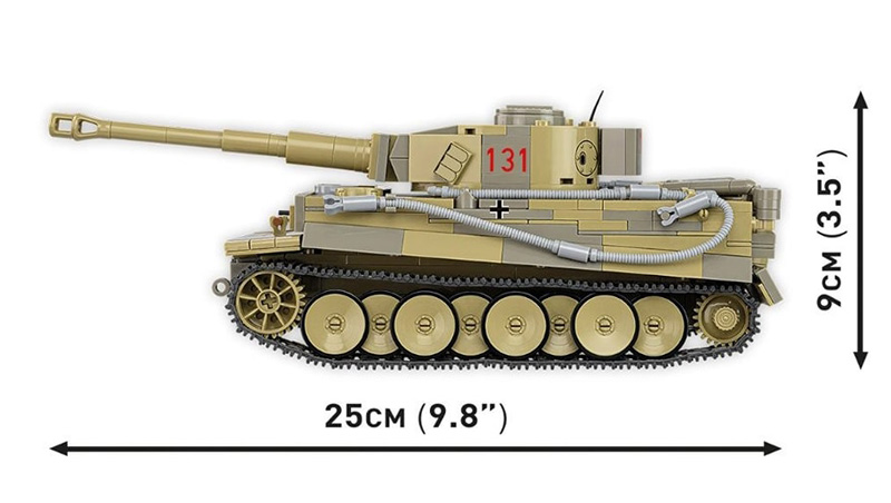 COBI 3123 Panzer VI Tiger 1 131 Set Maße