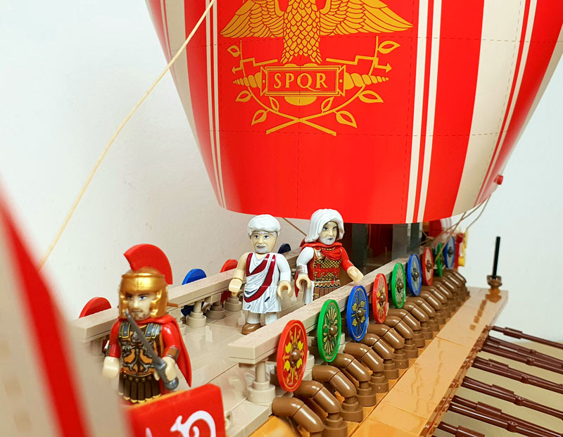 COBI Roman Warship Imperium Romanum 20071 gebautes Set mit Minifiguren