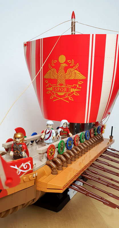 COBI Roman Warship Imperium Romanum 20071 gebautes Set mit Minifiguren