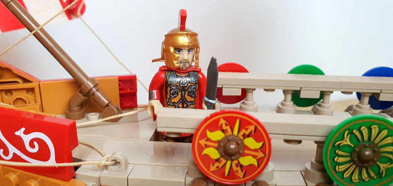 COBI Roman Warship Imperium Romanum 20071 gebautes Set mit Minifiguren