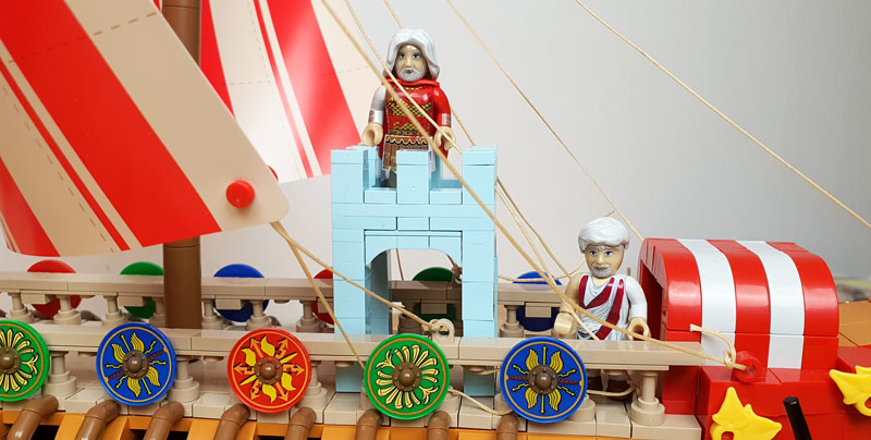 COBI Roman Warship Imperium Romanum 20071 gebautes Set mit Minifiguren