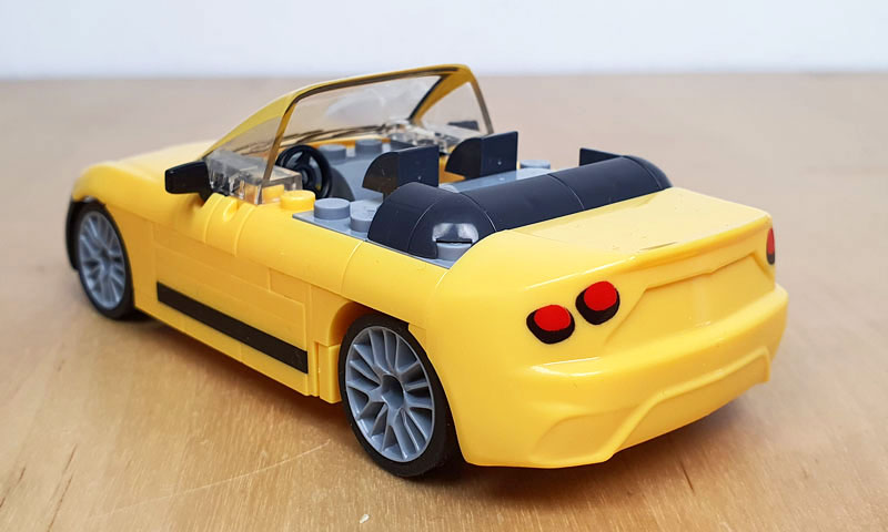 COBI Action Town Sports Car Convertible GTS 1804 aufgebaut Rückansicht