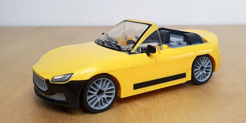 COBI Action Town Sports Car Convertible GTS 1804 aufgebaut Seitenansicht