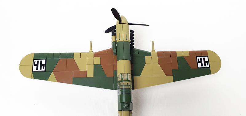 COBI 5867 Fiat G.55 Centauro aufgebaut Draufsicht