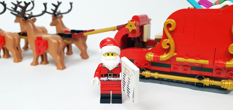 LEGO Schlitten des Weihnachtsmanns 40499 Minifigur mit Liste