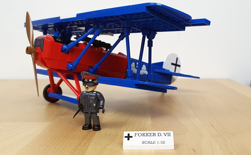 COBI Fokker D. VII 2994 aufgebaut mit Figur