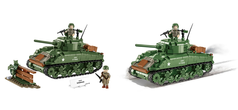 COBI 3126 und 3044 M4A1 Sherman Collage