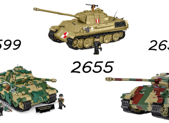 COBI Panzer V Panther in den Versionen 2654, 2655 und 2599: Vergleich