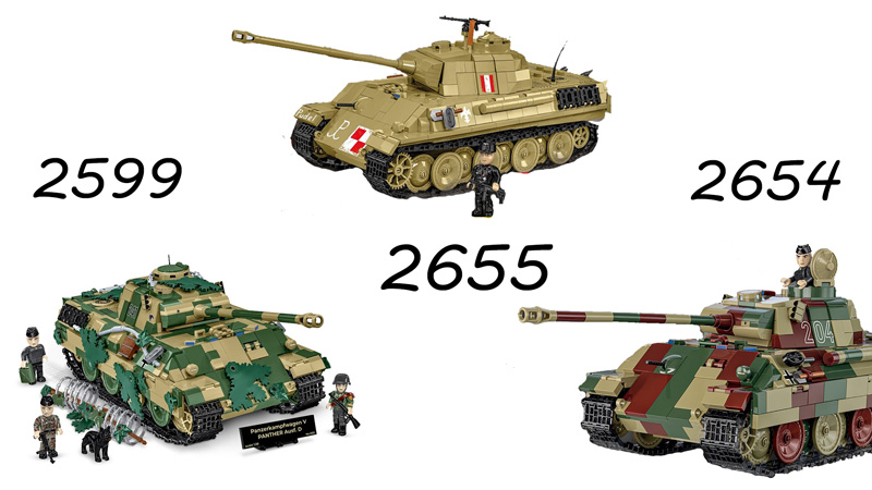 COBI Panzer V Panther 2599 2654 3655 Vergleich Titel