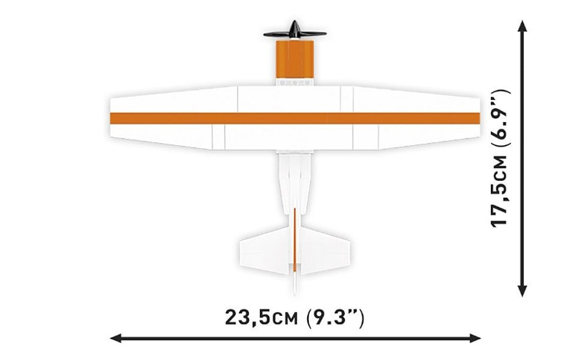 COBI Cessna 172 Skyhawk 26623 Set Draufsicht Maße