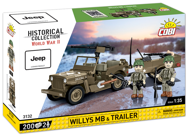 COBI 3132 Willys MB & Trailer Box