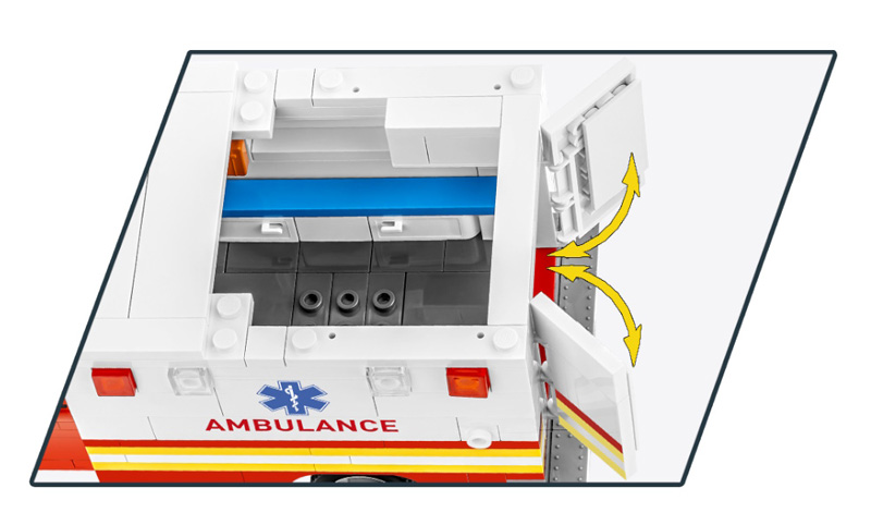 COBI 24609 RAM 3500 Ambulance Krankenwagen Innenleben