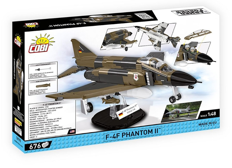 COBI 5898 F-4F Phantom II Deutsche Luftwaffe Box Back