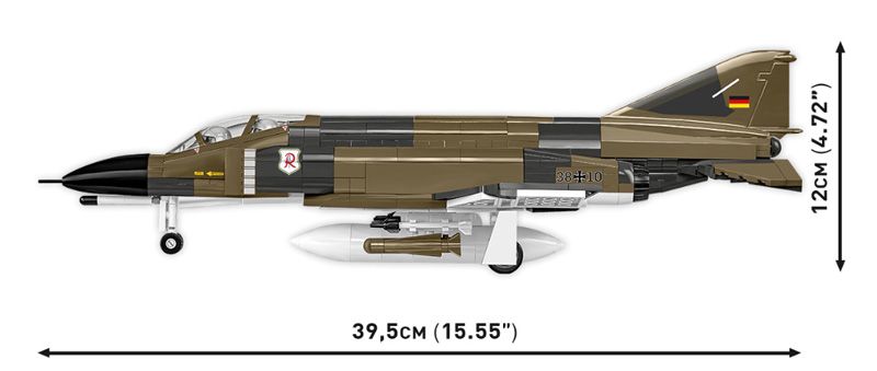 COBI 5898 F-4F Phantom II Deutsche Luftwaffe Set Maße