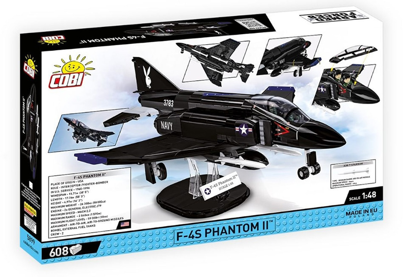 COBI 5899 F-4S Phantom II Black Bunny Edition Box Back