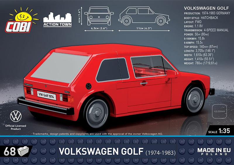 COBI Volkswagen Golf 24613 Box