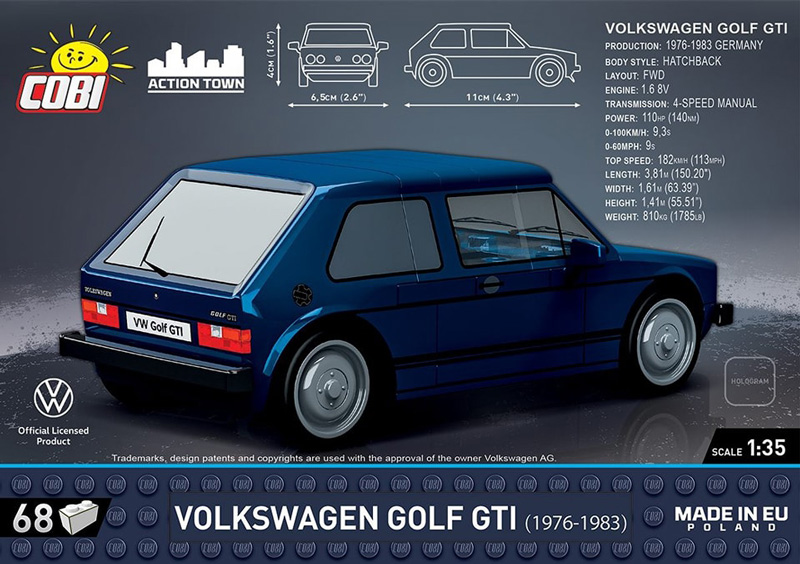 COBI Volkswagen Golf GTI 24615 Box