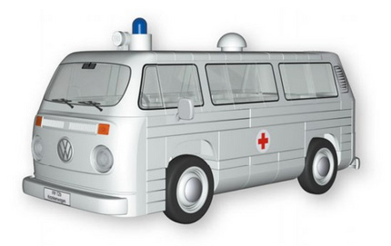 COBI 24619 Volkswagen T2B Krankenwagen