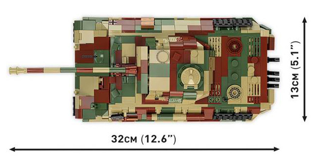 COBI Panzer V Panther Ausf A 2654 Set Draufsicht Maße